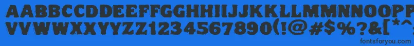 Шрифт Vtcnightofthedrippydeadfatcaps – чёрные шрифты на синем фоне