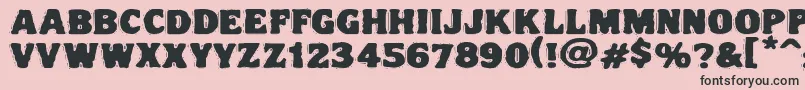 Vtcnightofthedrippydeadfatcaps-Schriftart – Schwarze Schriften auf rosa Hintergrund