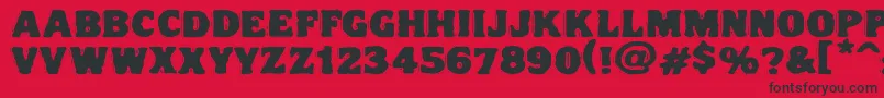 Vtcnightofthedrippydeadfatcaps-Schriftart – Schwarze Schriften auf rotem Hintergrund