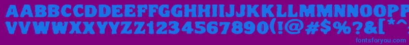 Vtcnightofthedrippydeadfatcaps-fontti – siniset fontit violetilla taustalla