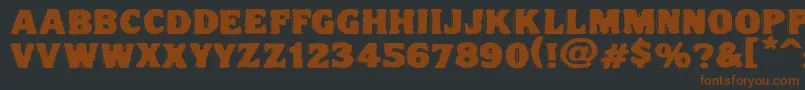 Vtcnightofthedrippydeadfatcaps Font – Brown Fonts on Black Background