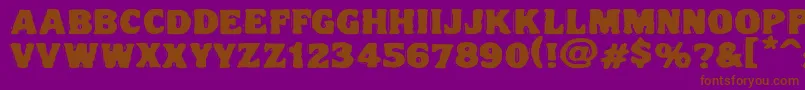 Vtcnightofthedrippydeadfatcaps-Schriftart – Braune Schriften auf violettem Hintergrund
