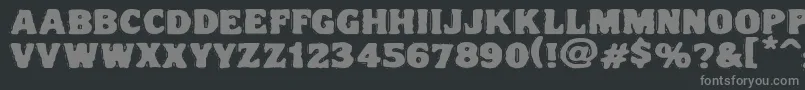 Vtcnightofthedrippydeadfatcaps-fontti – harmaat kirjasimet mustalla taustalla