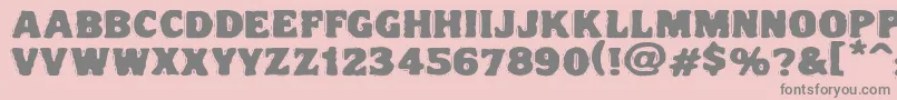フォントVtcnightofthedrippydeadfatcaps – ピンクの背景に灰色の文字