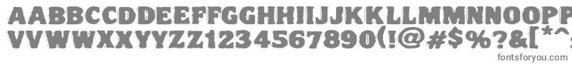 Vtcnightofthedrippydeadfatcaps-fontti – harmaat kirjasimet valkoisella taustalla