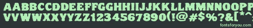 フォントVtcnightofthedrippydeadfatcaps – 黒い背景に緑の文字