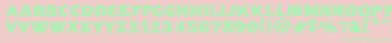 フォントVtcnightofthedrippydeadfatcaps – ピンクの背景に緑の文字