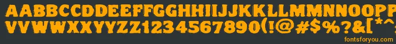 Шрифт Vtcnightofthedrippydeadfatcaps – оранжевые шрифты на чёрном фоне