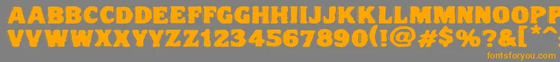 Vtcnightofthedrippydeadfatcaps Font – Orange Fonts on Gray Background