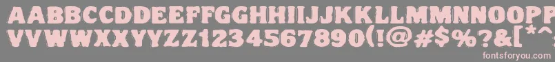 フォントVtcnightofthedrippydeadfatcaps – 灰色の背景にピンクのフォント