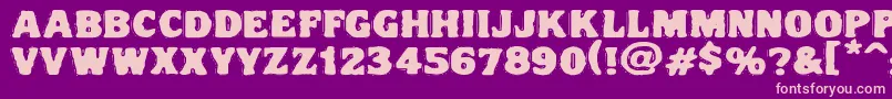 Vtcnightofthedrippydeadfatcaps-Schriftart – Rosa Schriften auf violettem Hintergrund