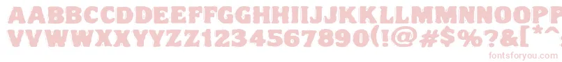 Шрифт Vtcnightofthedrippydeadfatcaps – розовые шрифты на белом фоне