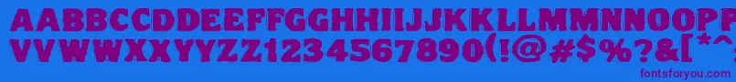 Vtcnightofthedrippydeadfatcaps Font – Purple Fonts on Blue Background