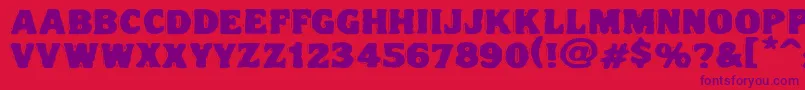 Шрифт Vtcnightofthedrippydeadfatcaps – фиолетовые шрифты на красном фоне