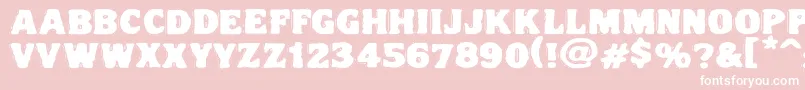 Vtcnightofthedrippydeadfatcaps-Schriftart – Weiße Schriften auf rosa Hintergrund