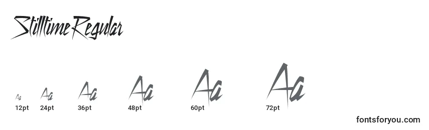 StilltimeRegular Font Sizes