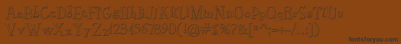 RocknrollTypoBevel Font – Black Fonts on Brown Background