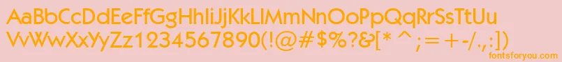 KabelMediumBt Font – Orange Fonts on Pink Background