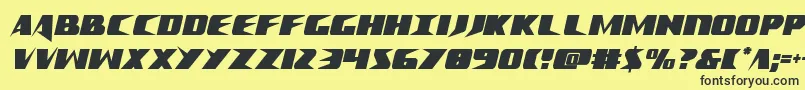 Crimesyndicateextracond Font – Black Fonts on Yellow Background