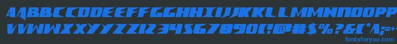 Crimesyndicateextracond Font – Blue Fonts on Black Background