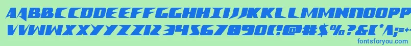 Crimesyndicateextracond Font – Blue Fonts on Green Background