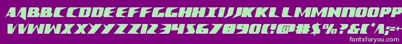 Crimesyndicateextracond Font – Green Fonts on Purple Background