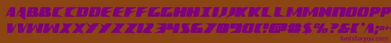 Crimesyndicateextracond Font – Purple Fonts on Brown Background