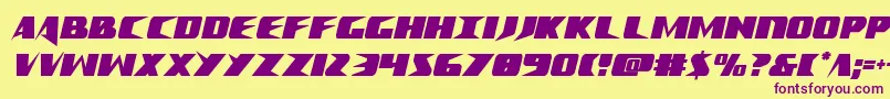 Crimesyndicateextracond Font – Purple Fonts on Yellow Background