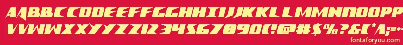 Crimesyndicateextracond Font – Yellow Fonts on Red Background