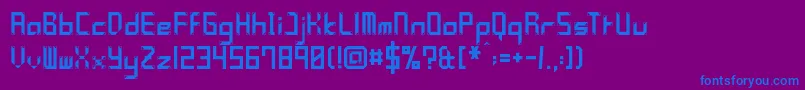 YleePolymniaFramed Font – Blue Fonts on Purple Background
