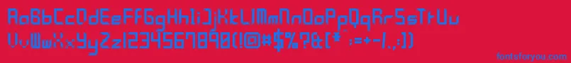 YleePolymniaFramed Font – Blue Fonts on Red Background