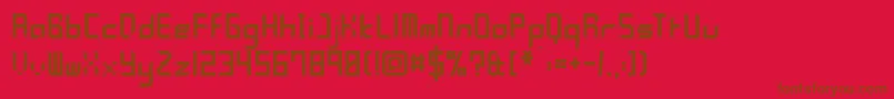 YleePolymniaFramed Font – Brown Fonts on Red Background
