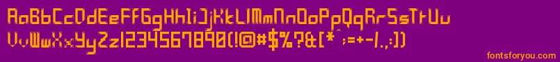 YleePolymniaFramed Font – Orange Fonts on Purple Background