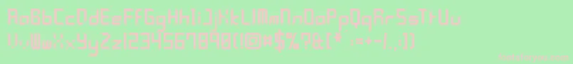 YleePolymniaFramed Font – Pink Fonts on Green Background