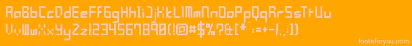 YleePolymniaFramed Font – Pink Fonts on Orange Background