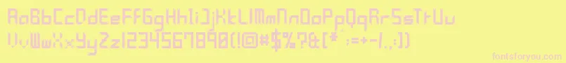 YleePolymniaFramed Font – Pink Fonts on Yellow Background