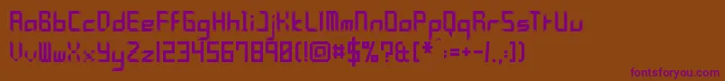 YleePolymniaFramed Font – Purple Fonts on Brown Background