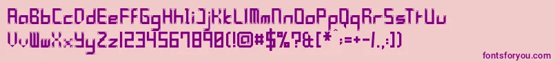 YleePolymniaFramed Font – Purple Fonts on Pink Background