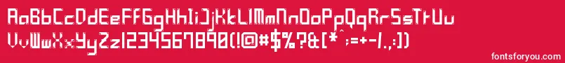 YleePolymniaFramed Font – White Fonts on Red Background