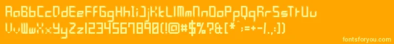 YleePolymniaFramed Font – Yellow Fonts on Orange Background