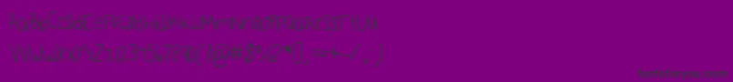 Myrandaregular-Schriftart – Schwarze Schriften auf violettem Hintergrund