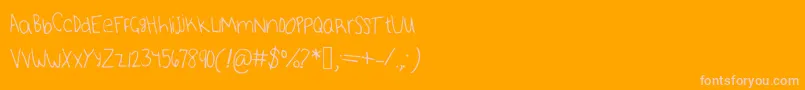 Myrandaregular Font – Pink Fonts on Orange Background