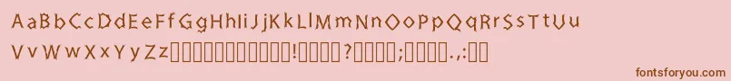 ZinedkaRegular-fontti – ruskeat fontit vaaleanpunaisella taustalla
