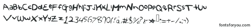 フォントTheangelafont – インクで書かれたフォント