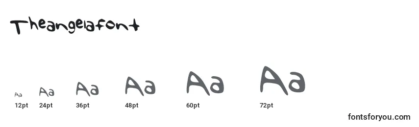 Размеры шрифта Theangelafont