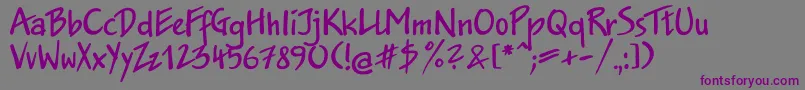 JakobcttBold Font – Purple Fonts on Gray Background