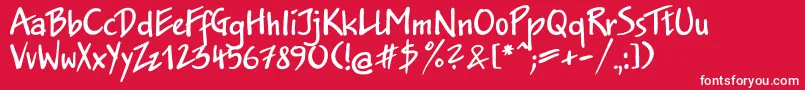 JakobcttBold Font – White Fonts on Red Background