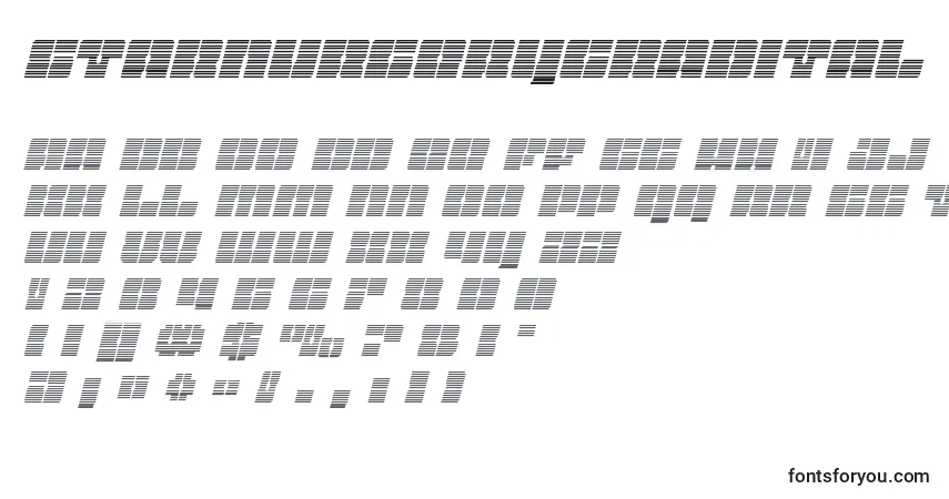 Шрифт Starnurserygradital – алфавит, цифры, специальные символы