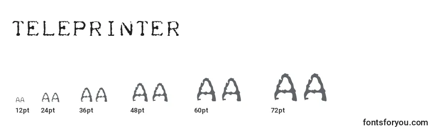 Размеры шрифта Teleprinter