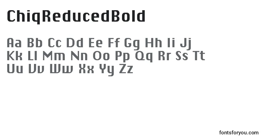ChiqReducedBoldフォント–アルファベット、数字、特殊文字